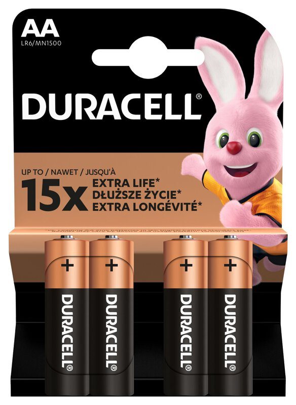 Duracell AA alkaline batteri 4 stk. DUR AA MN1500