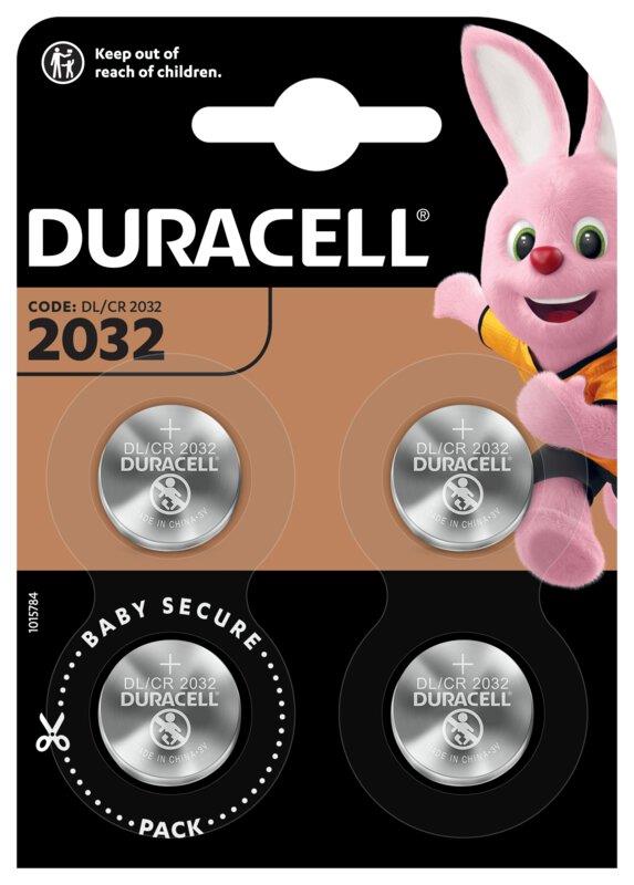 Duracell CR2032 batterier 4 stk. DUR CR2032  